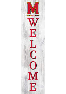 Maryland Terrapins 12X48 Welcome Leaner Sign - Red