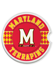 Maryland Terrapins Argyle Car Coaster - Red