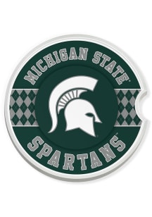 Michigan State Spartans Argyle Car Coaster - Green