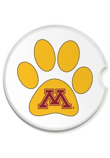Minnesota Golden Gophers Paw Print Car Coaster - Maroon