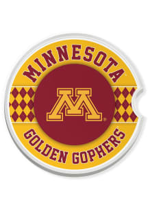 Minnesota Golden Gophers Argyle Car Coaster - Maroon