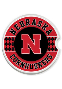 Nebraska Cornhuskers Argyle Car Coaster - Red
