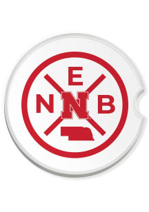 Nebraska Cornhuskers Location Car Coaster - Red