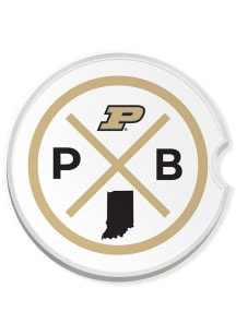 Purdue Boilermakers Location Car Coaster - Black