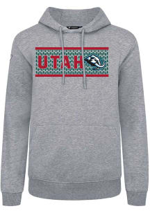 Levelwear Utah Mammoth Mens Grey Podium Sweater Block Long Sleeve Hoodie