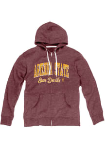 Blue 84 Arizona State Sun Devils Womens Maroon Laugna Long Sleeve Full Zip Jacket