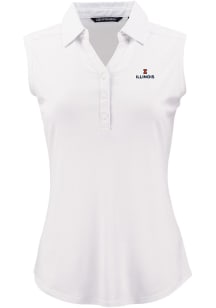Cutter and Buck Illinois Fighting Illini Womens White Forge Eco Polo Shirt