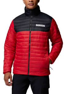 Columbia Wisconsin Badgers Mens Red Powder Pass Medium Weight Jacket