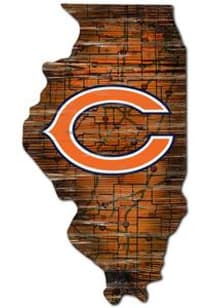 Chicago Bears 12 Mini Roadmap State Sign Sign - Blue