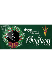 Arizona State Sun Devils Chalk Christmas Countdown Sign - Maroon