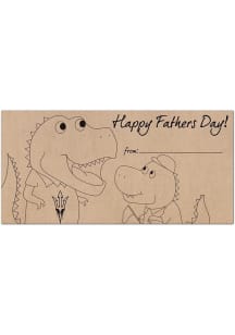 Arizona State Sun Devils Fathers Day Coloring Sign - Maroon
