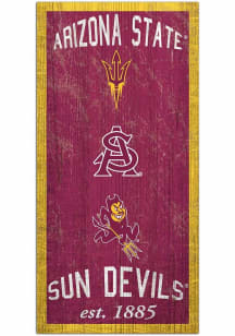 Arizona State Sun Devils Heritage 6x12 Sign - Maroon