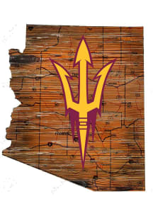 Arizona State Sun Devils Mini Roadmap State Sign - Maroon