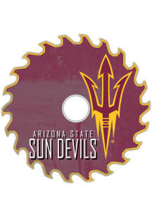 Arizona State Sun Devils Rust Circular Saw Sign - Maroon