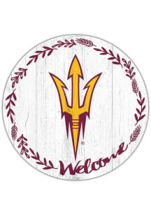 Arizona State Sun Devils Welcome Circle Sign - Maroon