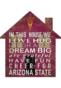 Arizona State Sun Devils 12 inch House Sign - Maroon
