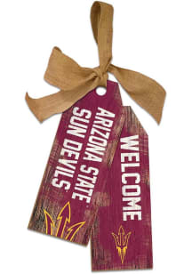 Arizona State Sun Devils Team Tags Sign - Maroon