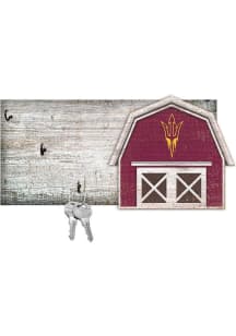 Arizona State Sun Devils Team Barn Key Holder Sign - Maroon