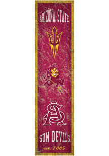 Arizona State Sun Devils Heritage Banner 6x24 Sign - Maroon