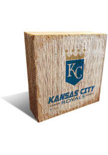 Kansas City Royals Team Logo 6X6 Block Sign - Blue