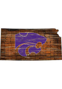 K-State Wildcats 12 Mini Roadmap State Sign Sign - Purple