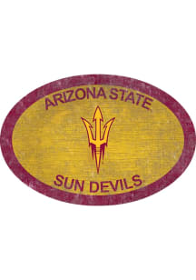 Arizona State Sun Devils 46 Inch Oval Team Sign - Maroon