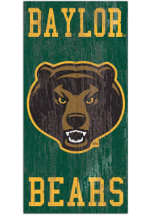Baylor Bears Heritage Logo 6x12 Sign - Green