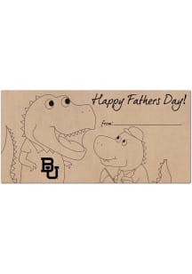 Baylor Bears Fathers Day Coloring Sign - Green