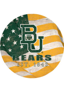 Baylor Bears 24in Flag Circle Sign - Green