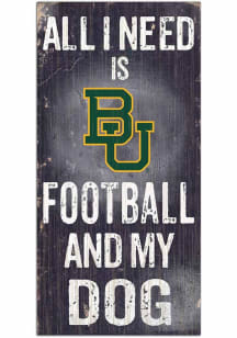 Baylor Bears Football and My Dog Sign - Green