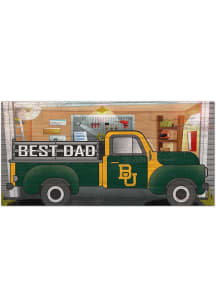 Baylor Bears Best Dad Truck Sign - Green