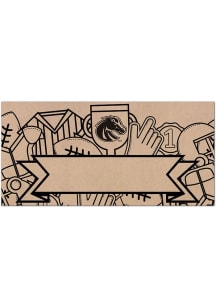 Boise State Broncos Banner Coloring Sign - Blue