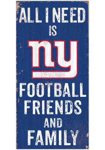 New York Giants Football Friends and Family Sign - Blue