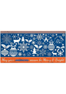 Boise State Broncos Merry and Bright Sign - Blue