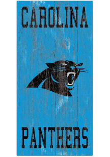 Carolina Panthers Heritage Logo 6x12 Sign - Blue