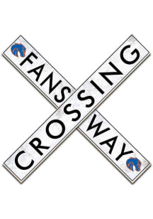 Boise State Broncos 24 Inch Fans Way Crossing Wall Art - Blue