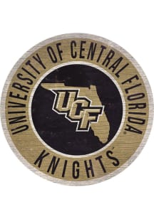 UCF Knights 12 in Circle State Sign - Black