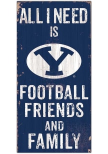 BYU Cougars Football Friends and Family Sign - Navy Blue