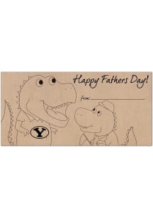 BYU Cougars Fathers Day Coloring Sign - Navy Blue
