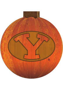 BYU Cougars Halloween Pumpkin Sign - Navy Blue