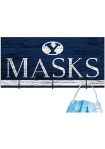 BYU Cougars Team Color Mask Holder Sign - Navy Blue