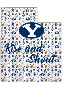 BYU Cougars Floral State Sign - Navy Blue
