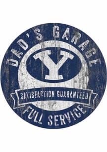 BYU Cougars Dads Garage Sign - Navy Blue
