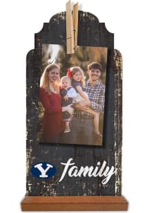 BYU Cougars Family Clothespin Sign - Navy Blue