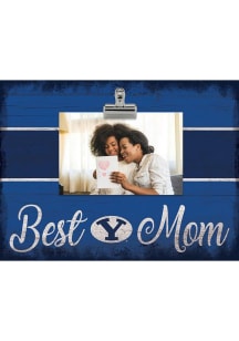 BYU Cougars Best Mom Clip Picture Frame - Navy Blue