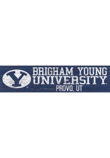 BYU Cougars 6x24 Sign - Navy Blue