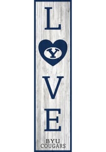 BYU Cougars 24 Inch Love Leaner Sign - Navy Blue