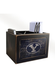 BYU Cougars Distressed Desktop Organizer Desk Accessory