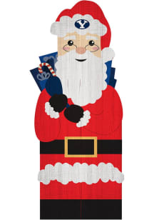 BYU Cougars 31 Inch Santa Leaner Sign - Navy Blue