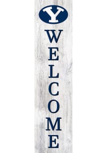 BYU Cougars 48 Inch Welcome Leaner Sign - Navy Blue